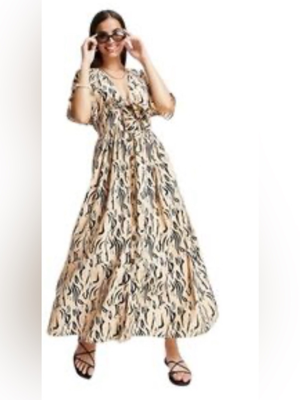ASOS design animal print maxi dress size 6